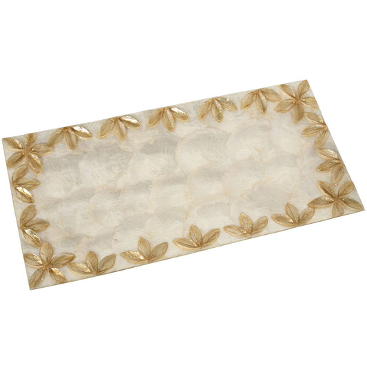 Alexandra House Living Centerpiece Beige Natural Mother of Pearl 2 x 19 x 37 cm