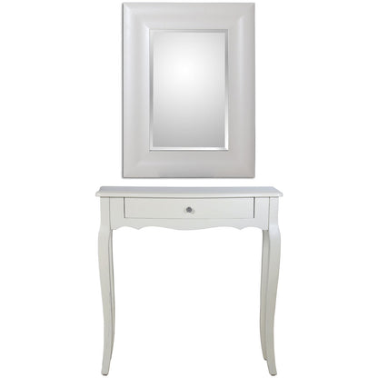 Alexandra House Living Wall Mirror White Wood 4 x 54 x 74 cm