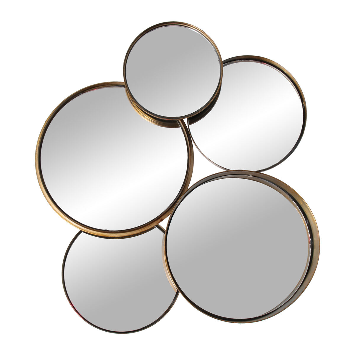 Alexandra House Living Wall Mirror Gold Metal Circles 7 x 48 x 45 cm