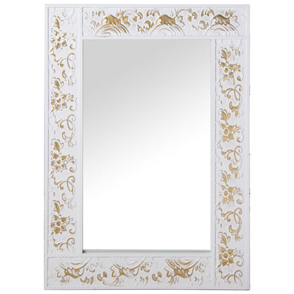 Alexandra House Living Wall Mirror White Wood 7 x 57 x 84 cm