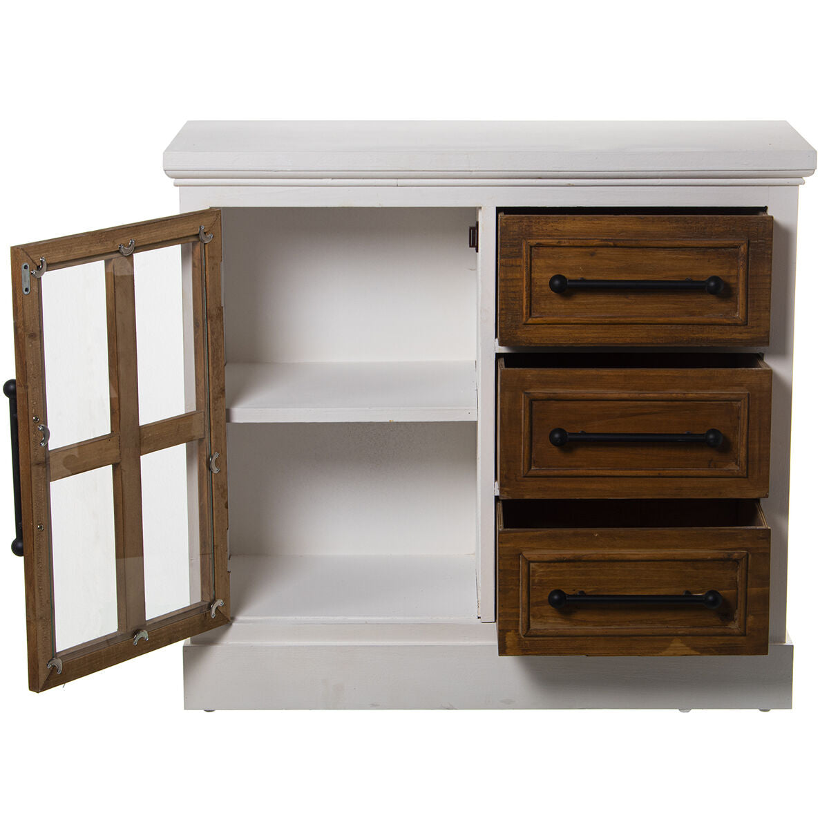 Alexandra House Living Sideboard White Wood 86 x 78 x 34 cm