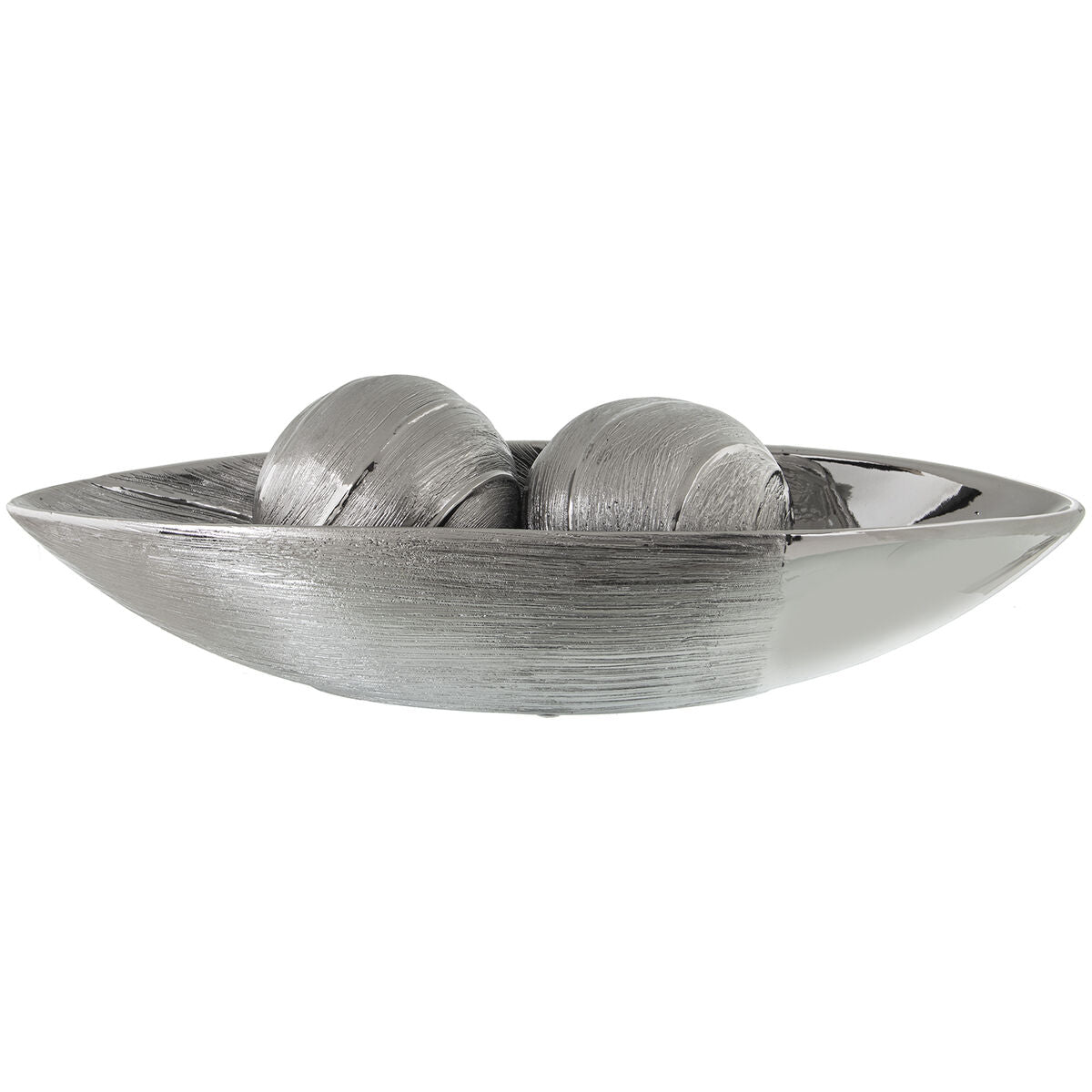 Alexandra House Living Silver Ceramic Centerpiece 9 x 36 x 11 cm