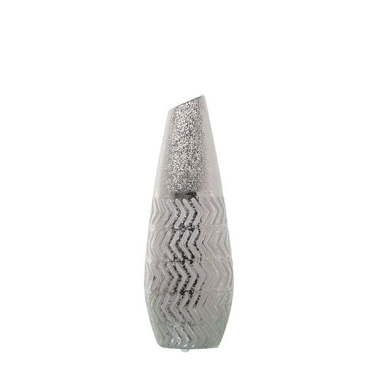 Alexandra House Living Vase Silver Ceramic 12 x 7 x 35 cm