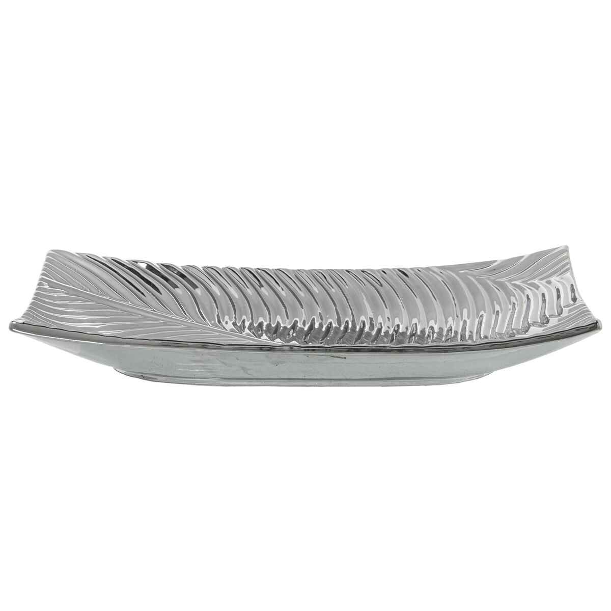 Alexandra House Living Silver Ceramic Centerpiece 6 x 33 x 18 cm