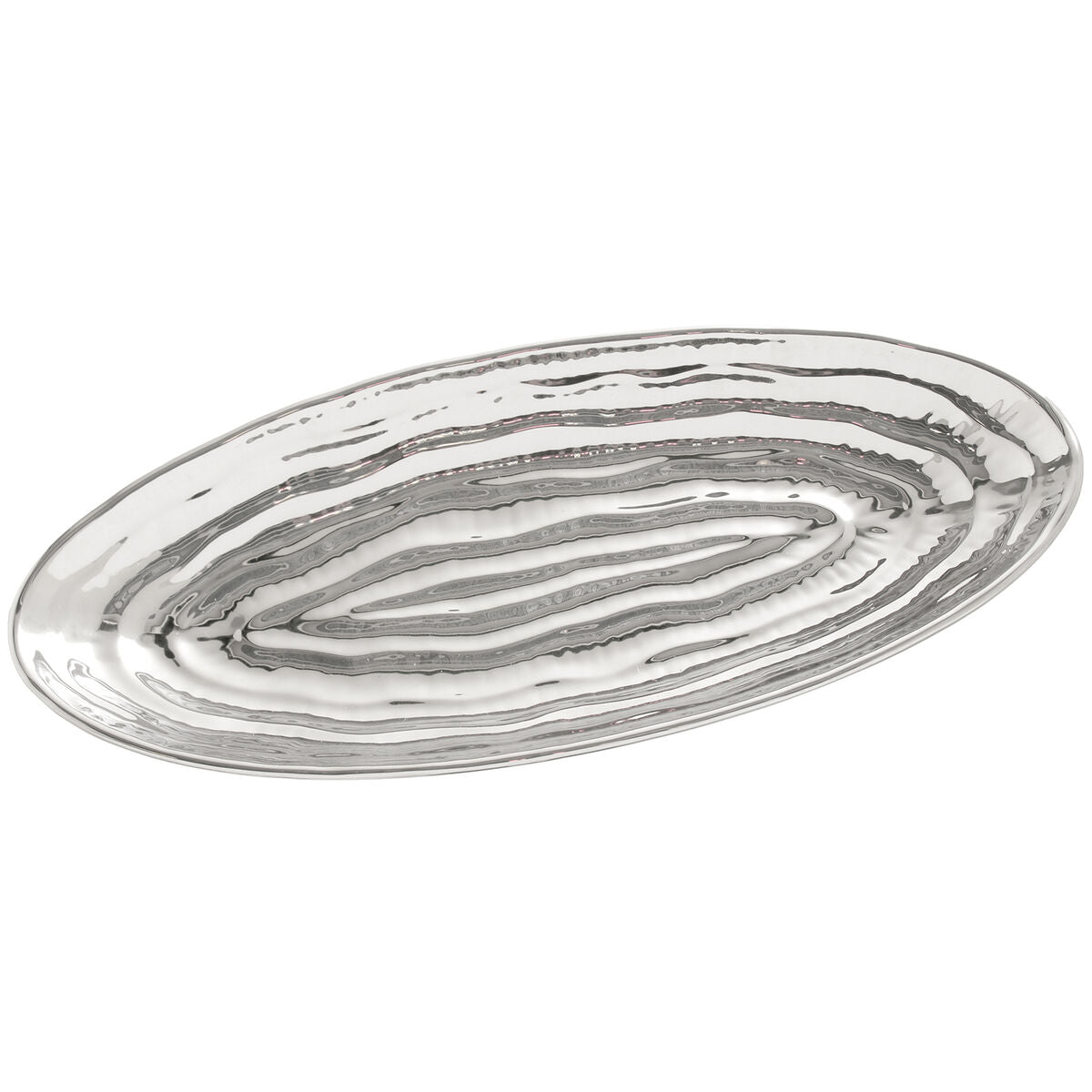 Alexandra House Living Silver Ceramic Centerpiece 6 x 41 x 18 cm