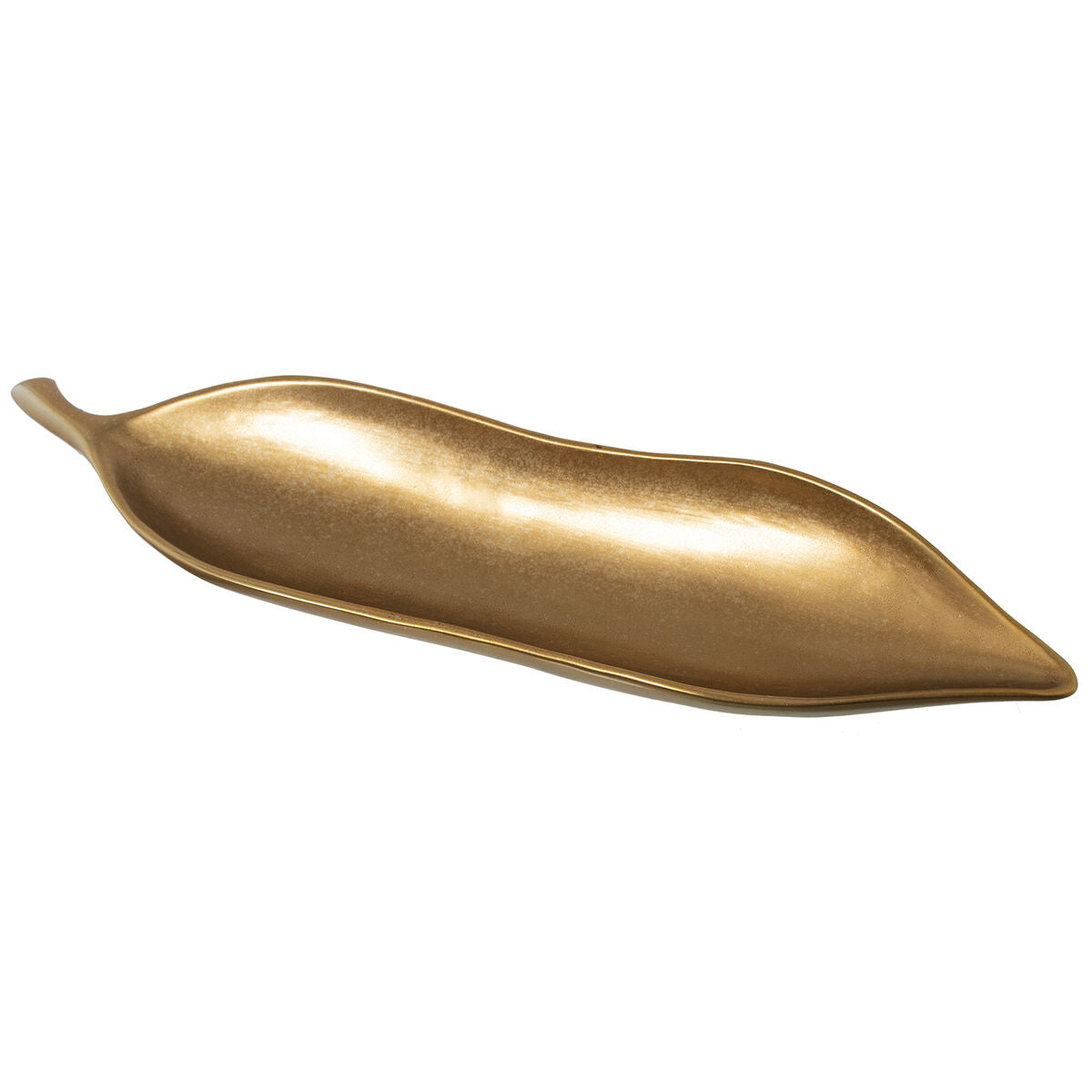 Alexandra House Living Centerpiece Golden Ceramic Leaf 7 x 54 x 14 cm