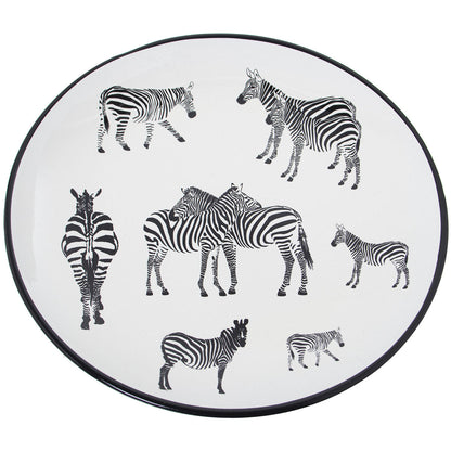 Alexandra House Living Ceramic Zebra Centerpiece 9 x 32 x 33 cm