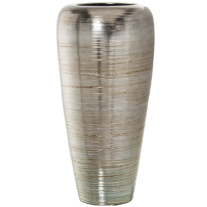 Alexandra House Living Floor Vase Silver Ceramic 37 x 33 x 87 cm