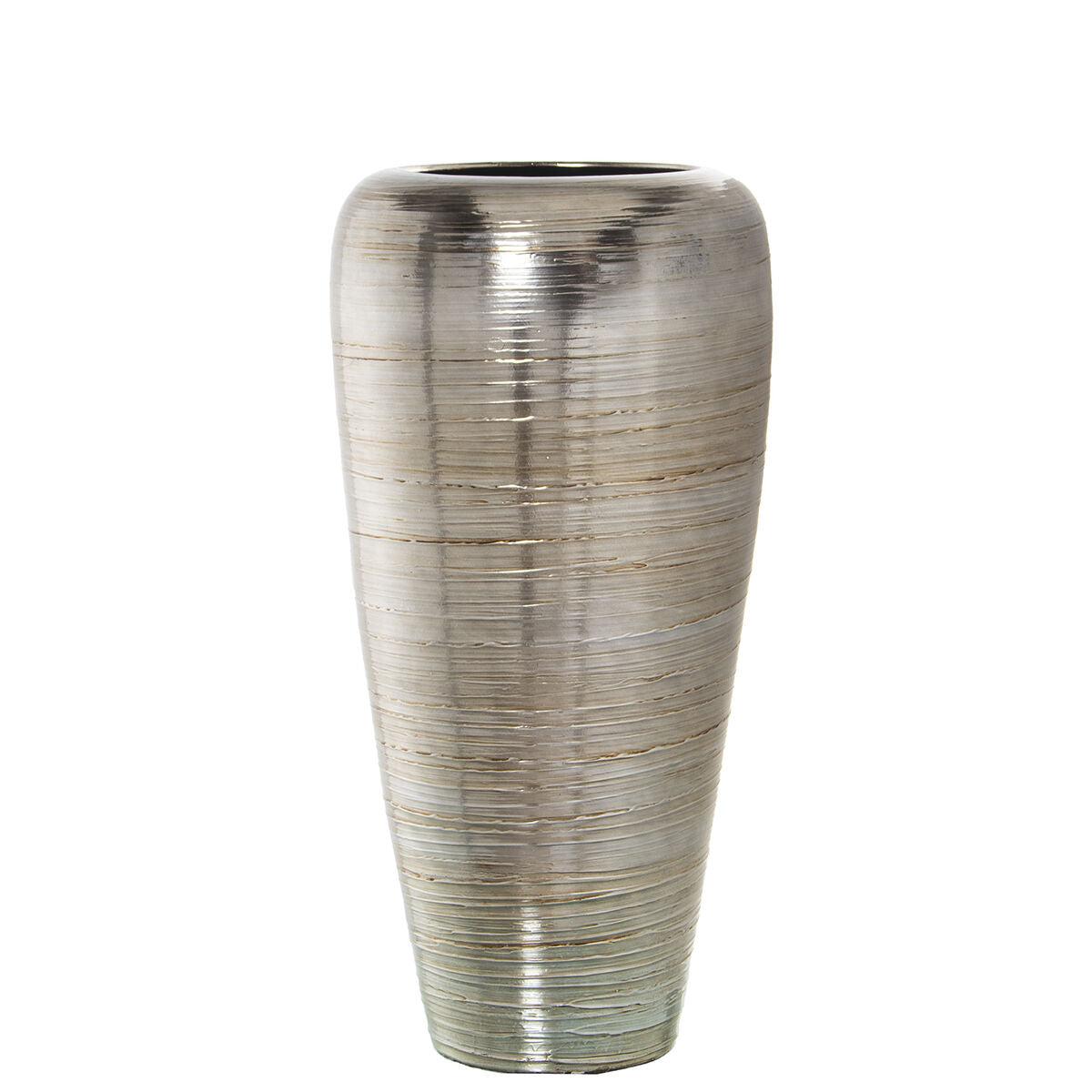 Alexandra House Living Floor Vase Silver Ceramic 29 x 29 x 66 cm