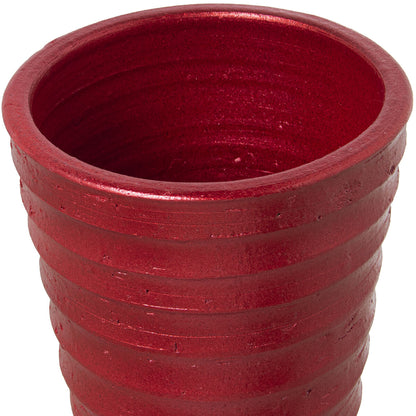 Alexandra House Living Floor Vase Red Ceramic 22 x 22 x 74 cm