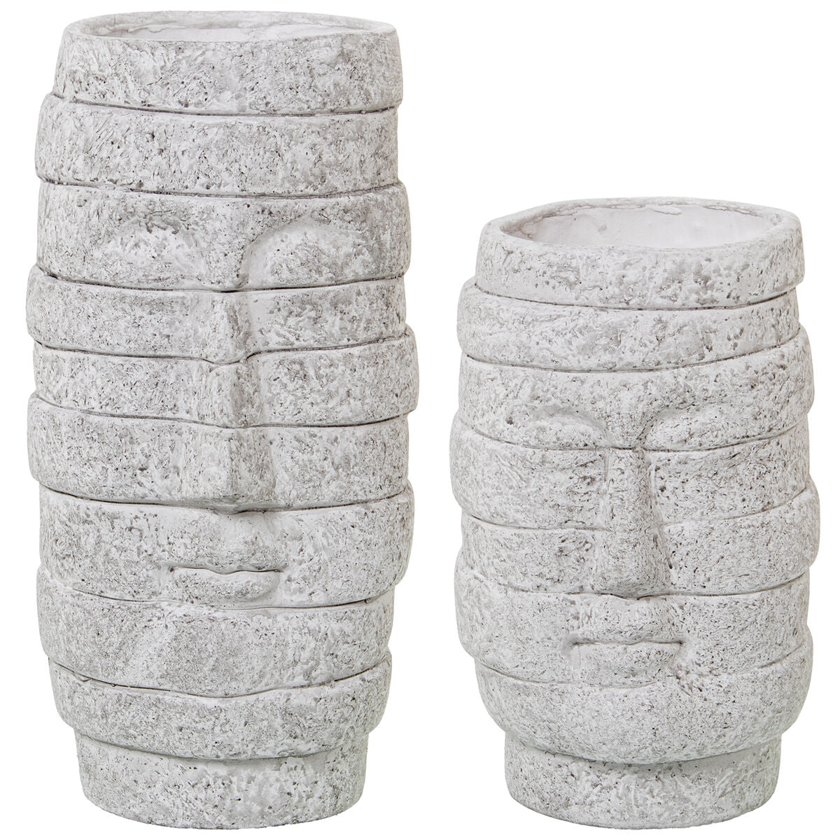 Set of 2 Alexandra House Living Granite Ceramic Vases 14 x 27 x 28 cm (2 Pieces)