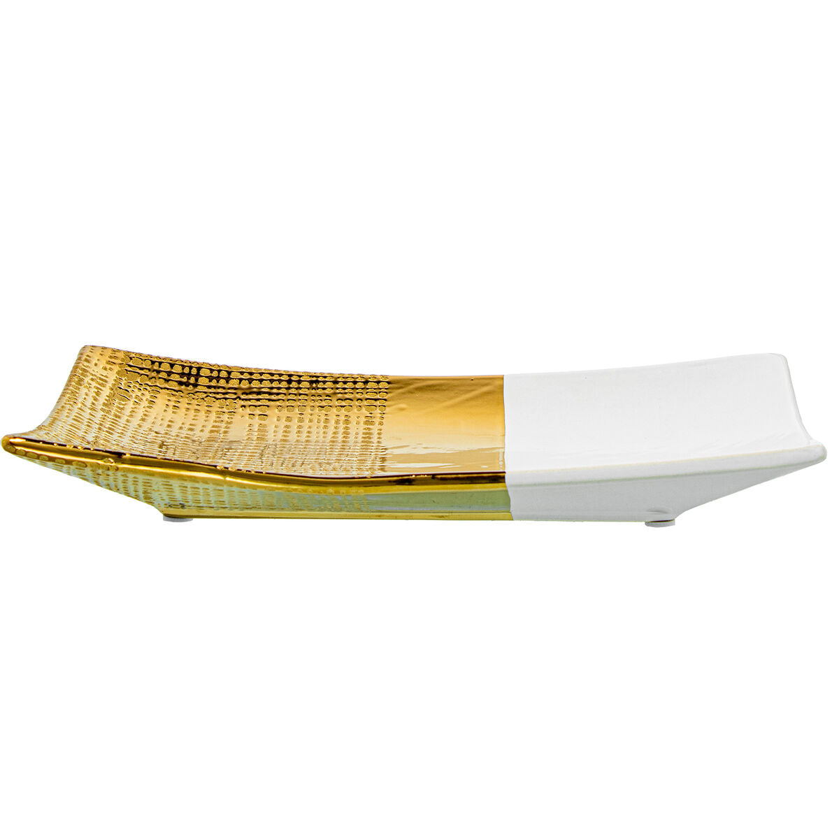 Alexandra House Living Centerpiece Golden White 26 x 16 x 3.5 cm