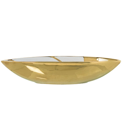 Alexandra House Living Centerpiece Golden White 40 x 13 x 8 cm