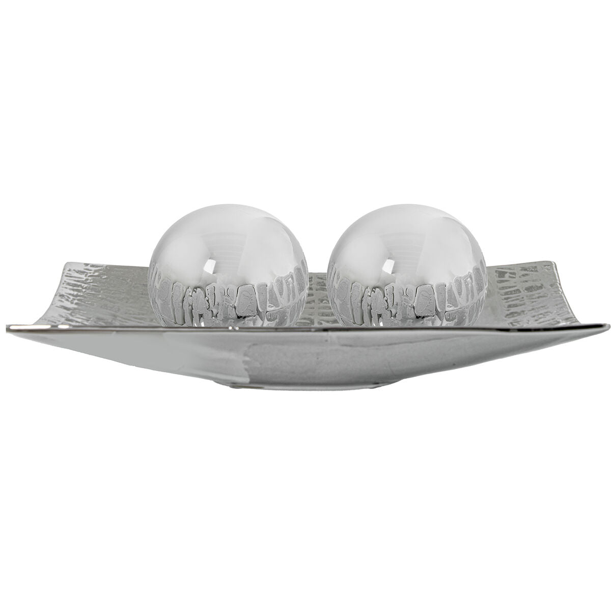 Alexandra House Living Silver Ceramic Centerpiece 7 x 22 x 37 cm