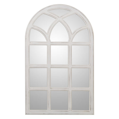 Alexandra House Living Wall Mirror White Weathered Wood Window 4 x 76 x 50 cm