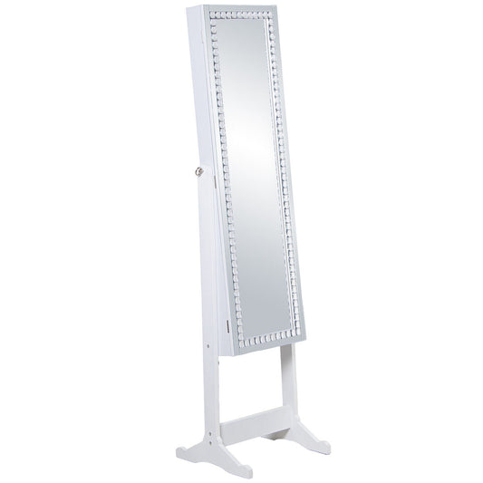 Alexandra House Living Freestanding Mirror White 46 x 36 x 158 cm