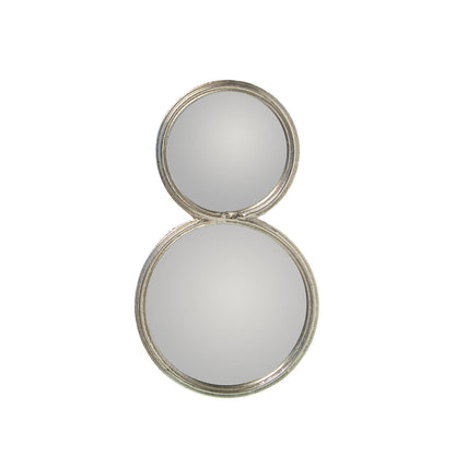 Alexandra House Living Wall Mirror Silver Metal Circles 2 x 24 x 41 cm