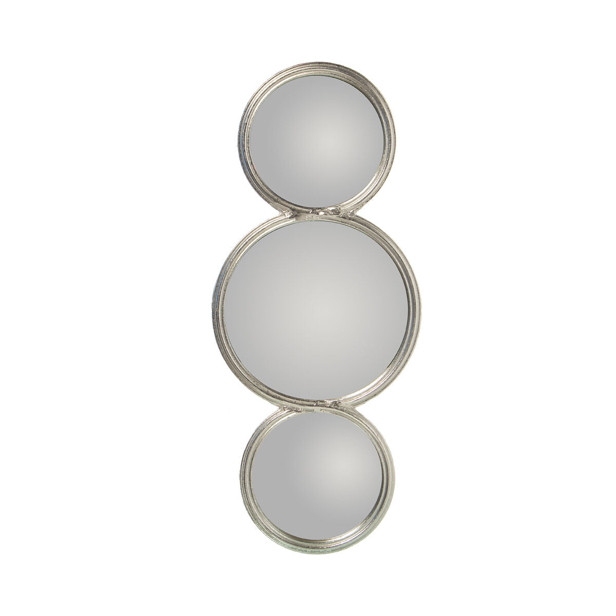 Alexandra House Living Wall Mirror Silver Metal Circles 2 x 23 x 58 cm