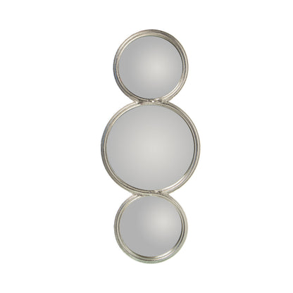 Alexandra House Living Wall Mirror Silver Metal Circles 2 x 23 x 58 cm