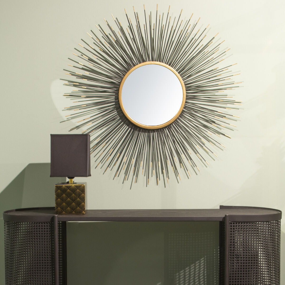 Alexandra House Living Metal Wall Mirror 9 x 77 x 78 cm Round