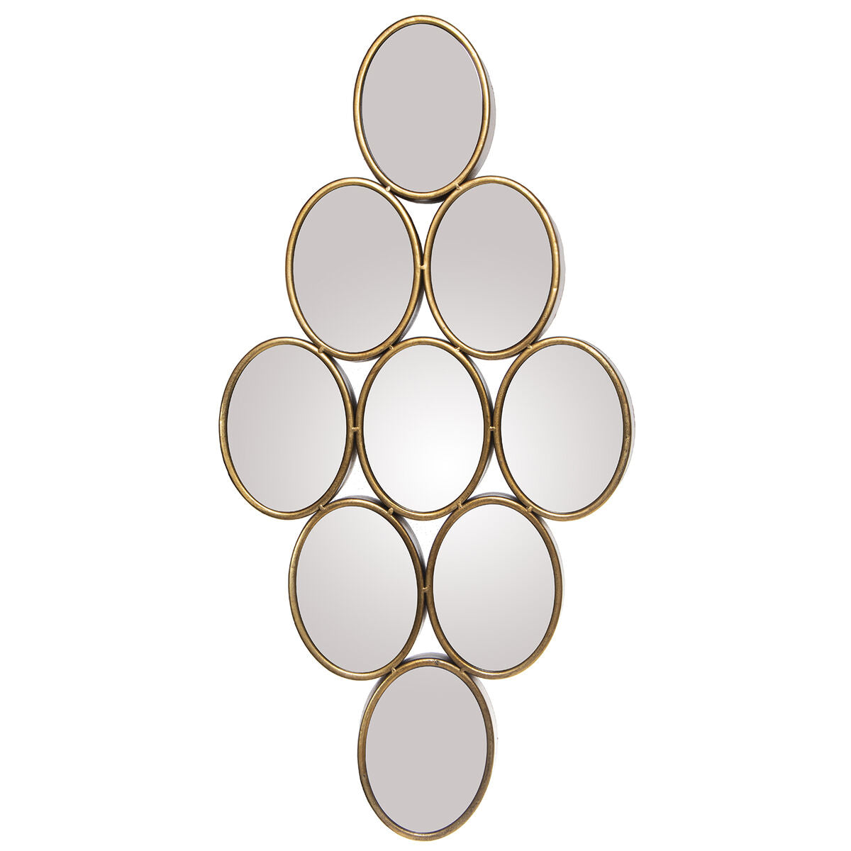 Alexandra House Living Gold Metal Circles Wall Mirror 9 x 71 x 39 cm