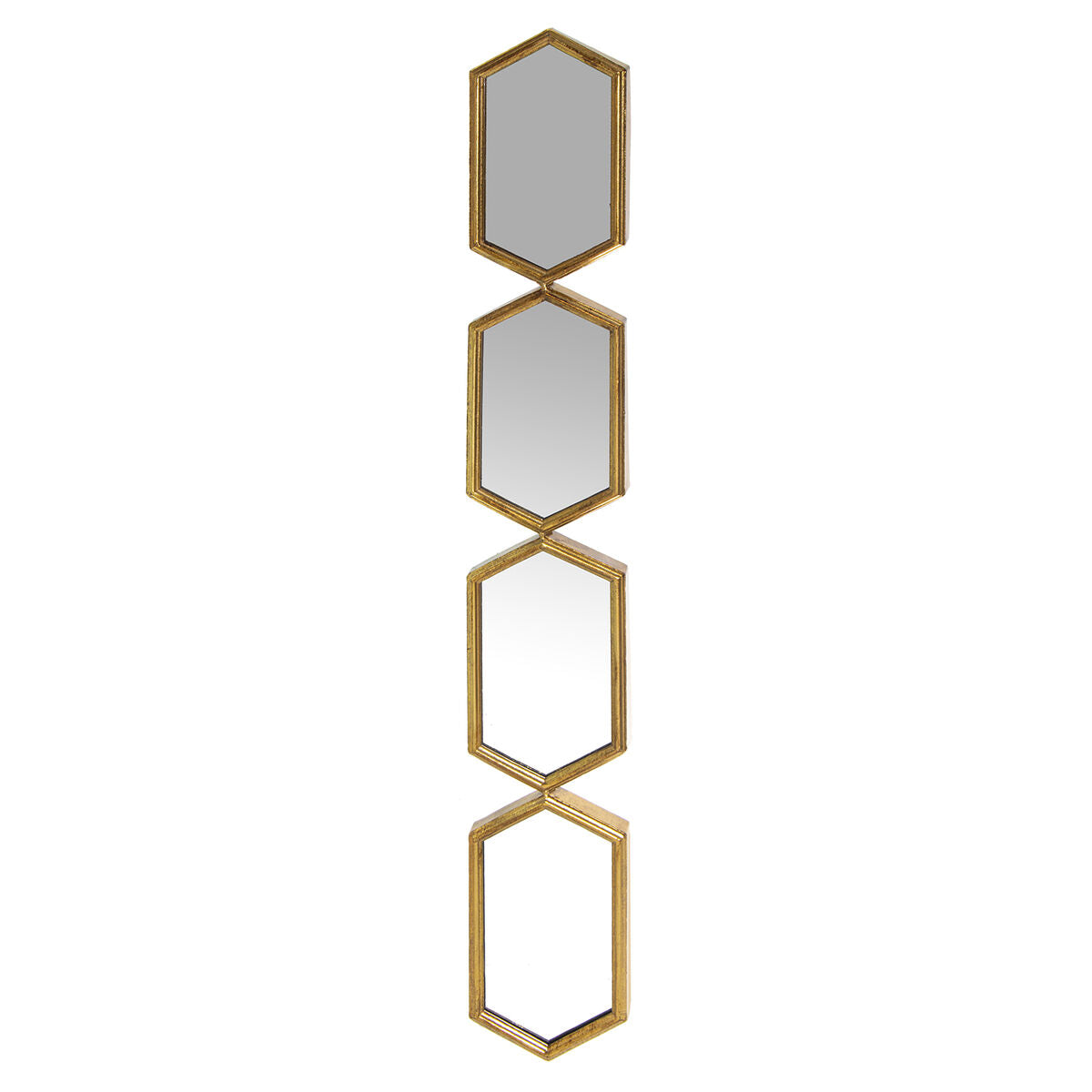 Alexandra House Living Gold Metal Wall Mirror 4 x 15 x 106 cm