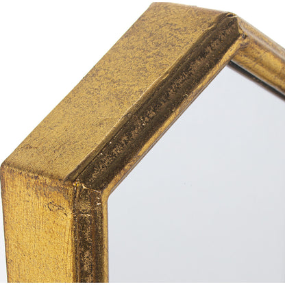 Alexandra House Living Gold Metal Wall Mirror 4 x 15 x 106 cm