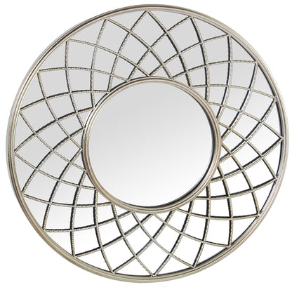 Alexandra House Living Wall Mirror Silver Metal 9 x 79 x 80 cm Round