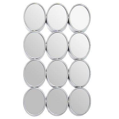 Alexandra House Living Wall Mirror Silver Metal 12 x 16 cm 9 x 68 x 40 cm Round Oval