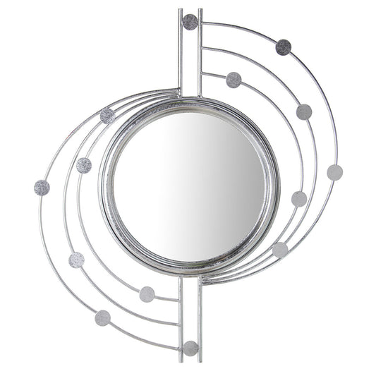 Alexandra House Living Wall Mirror Silver Metal 66 x 3 x 78 cm Round