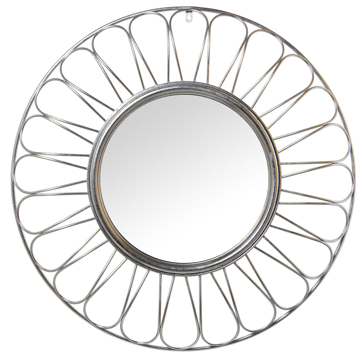 Alexandra House Living Wall Mirror Silver Metal 6 x 77 x 78 cm Round