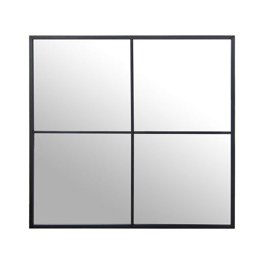 Alexandra House Living Wall Mirror Black Metal Window 5 x 73 x 73 cm