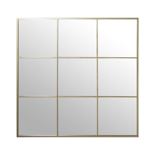 Alexandra House Living Gold Metal Window Wall Mirror 6 x 113 x 113 cm