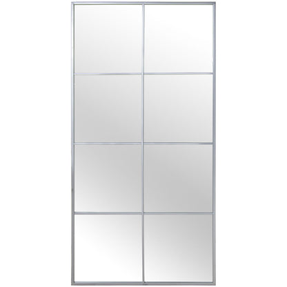 Alexandra House Living Silver Metal Window Wall Mirror 6 x 149 x 77 cm