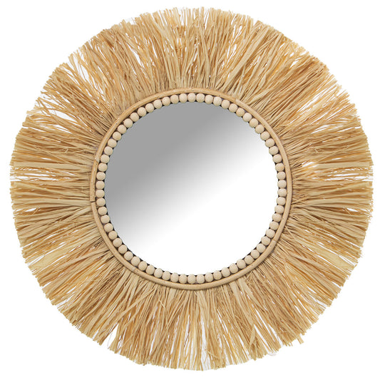 Alexandra House Living Wall Mirror Natural Fibre 2 x 56 x 56 cm Round