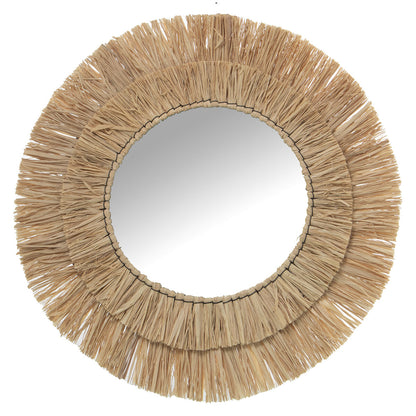 Alexandra House Living Wall Mirror Natural Fibre 2 x 52 x 52 cm Round