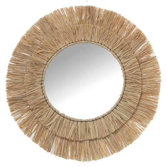 Alexandra House Living Wall Mirror Natural Fibre 2 x 52 x 52 cm Round