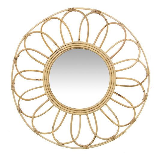 Alexandra House Living Wall Mirror Natural Fibre 2 x 54 x 54 cm Round