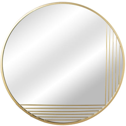 Alexandra House Living Wall Mirror Gold Metal 7 x 95 x 95 cm Round