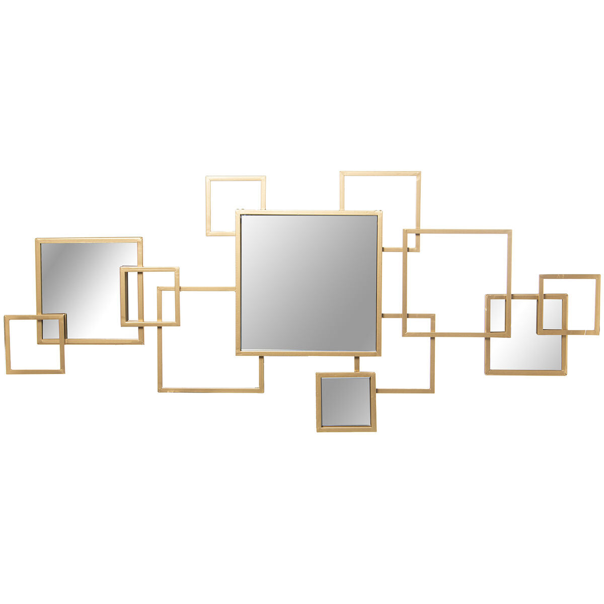 Alexandra House Living Gold Metal Wall Mirror 7 x 113 x 53 cm