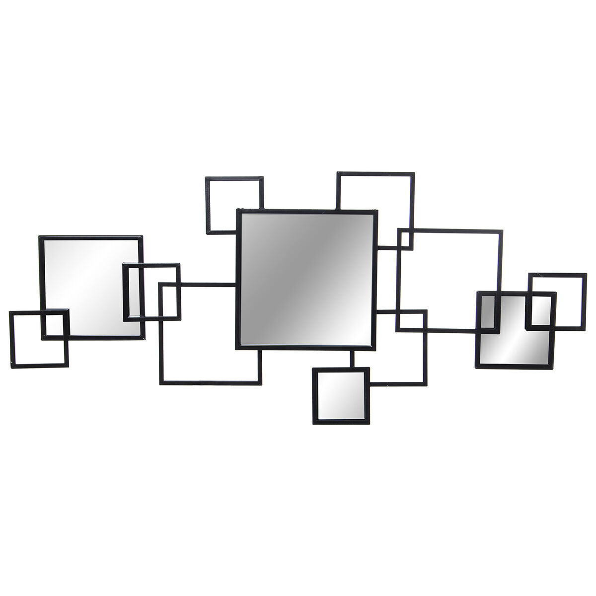 Alexandra House Living Wall Mirror Black Metal 7 x 113 x 53 cm