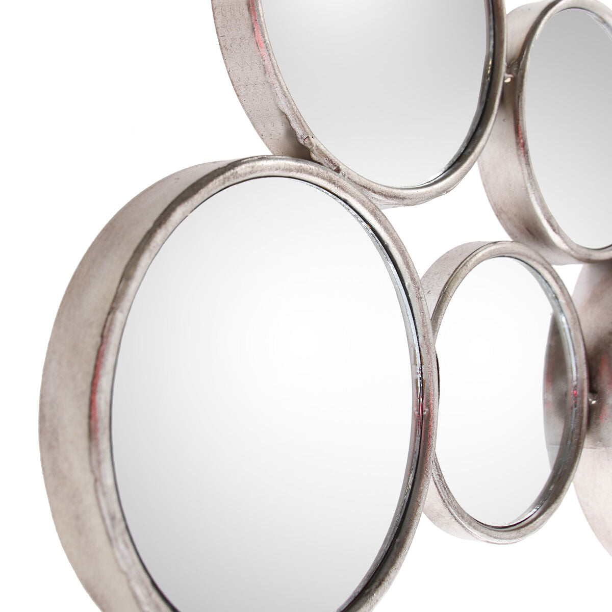 Alexandra House Living Wall Mirror Silver Metal Circles 6 x 87 x 45 cm Round