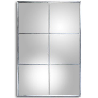 Alexandra House Living Wall Mirror Silver Metal Window 7 x 114 x 79 cm