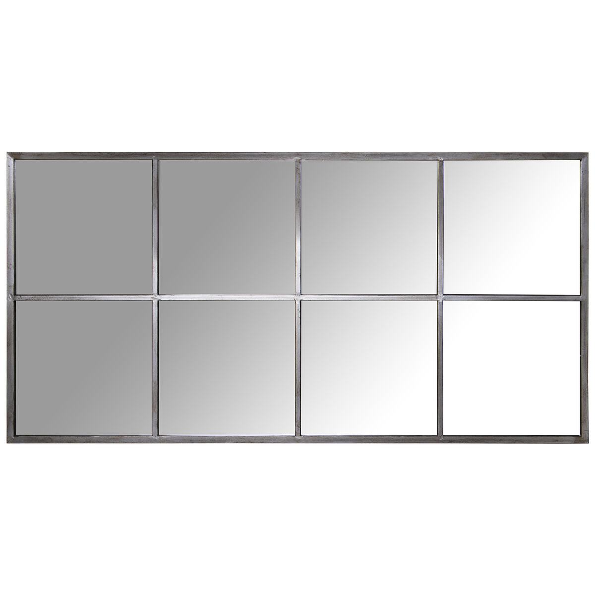 Alexandra House Living Wall Mirror Silver Metal Window 8 x 151 x 79 cm