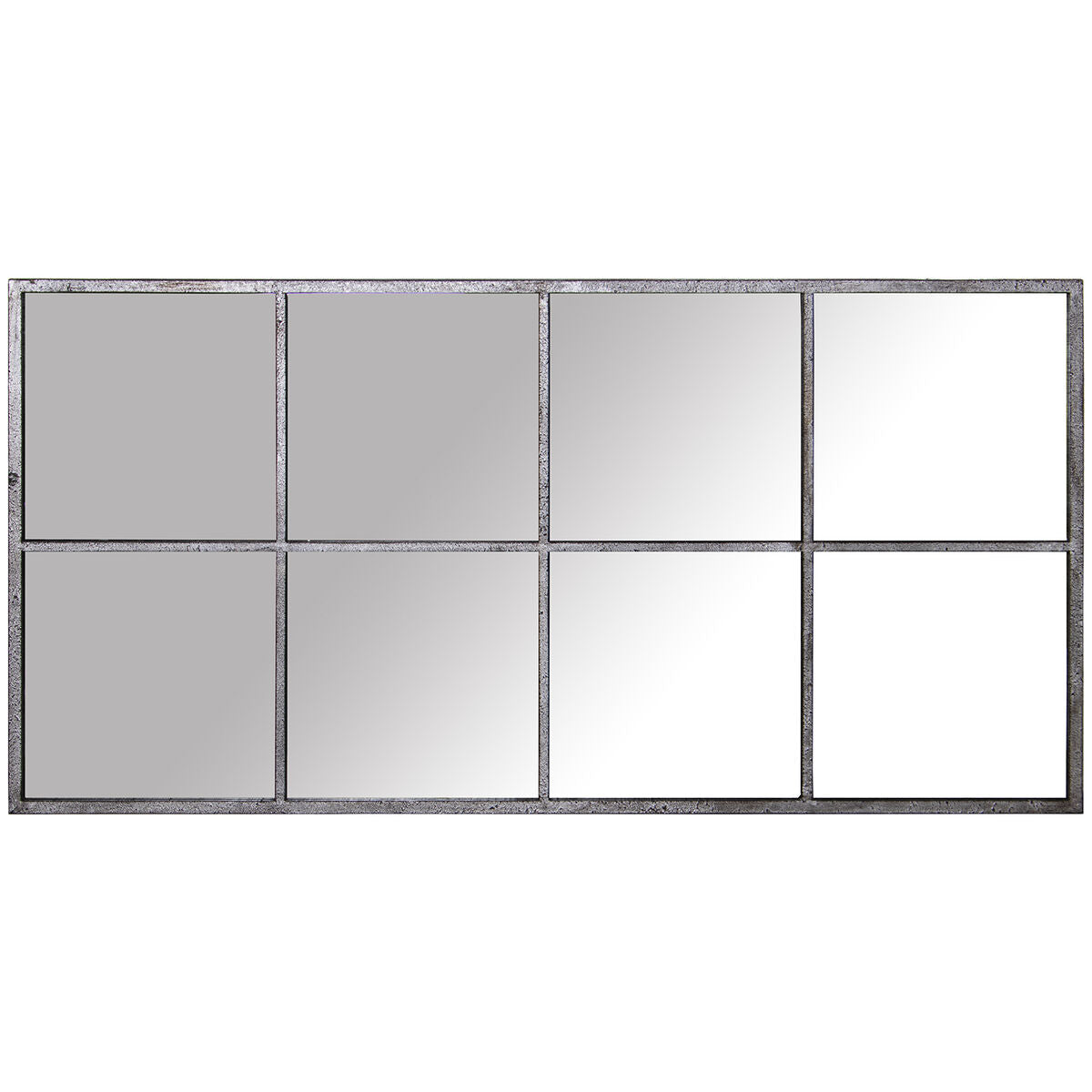 Alexandra House Living Wall Mirror Black Silver Metal Window 8 x 151 x 79 cm