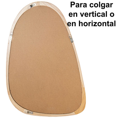 Espejo de pared Alexandra House Living Natural Madera 60 x 2,5 x 90 cm