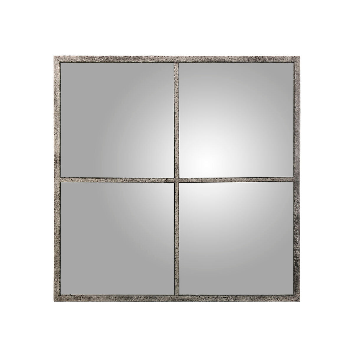 Alexandra House Living Wall Mirror Black Silver Metal Window 7 x 79 x 80 cm