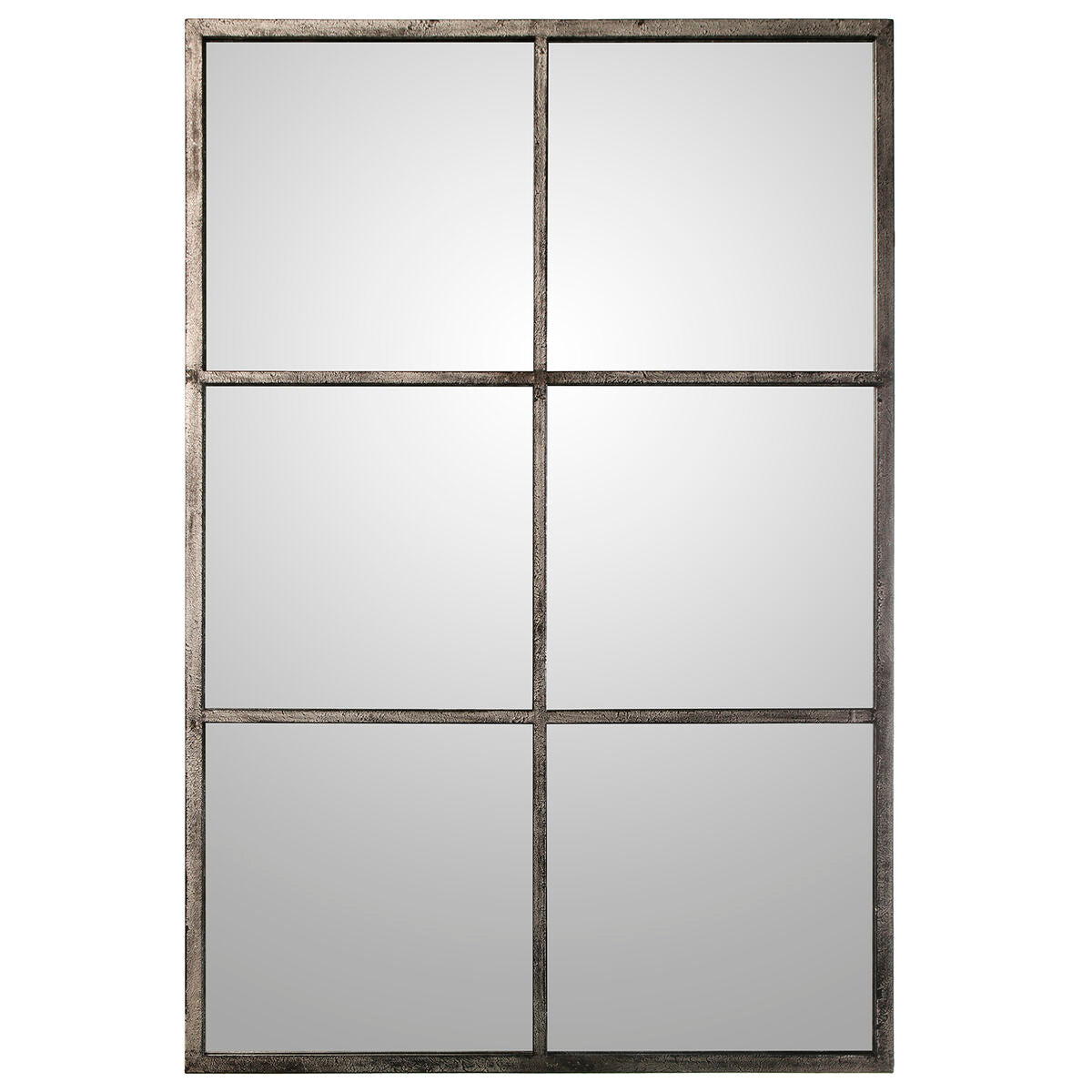 Alexandra House Living Wall Mirror Black Silver Metal Window 9 x 114 x 79 cm