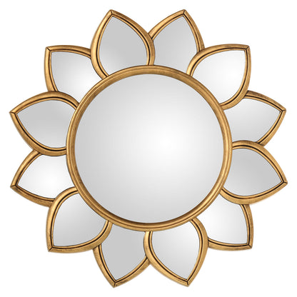 Alexandra House Living Wall Mirror Gold Plastic Flower 3 x 60 x 63 cm