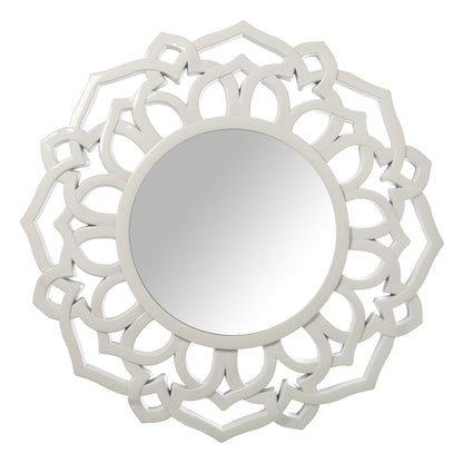 Alexandra House Living Wall Mirror White Plastic 4 x 54 x 57 cm Round